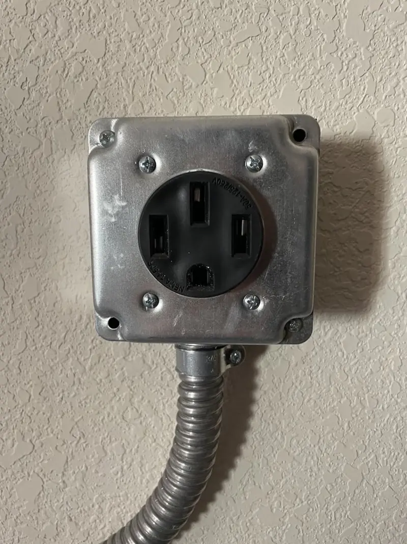 NEMA 14-50 outlet installed for Smart Home Electrical in Village of Oak Creek (Big Park)